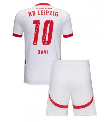 RB Leipzig Xavi Simons #10 Primera Equipación Niños 2024-25 Manga Corta (+ Pantalones cortos)